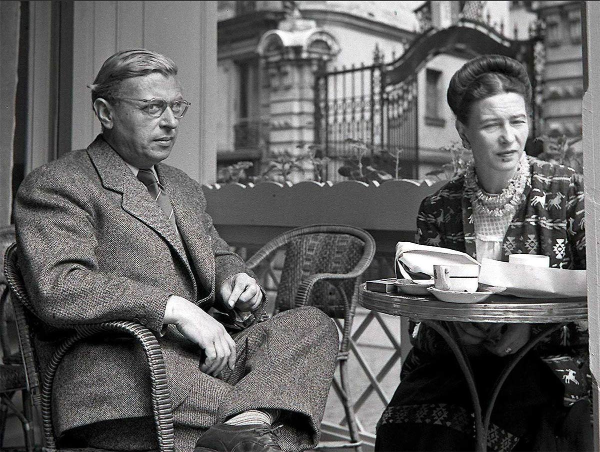 Jean-Paul Sartre and Simone de Beauvoir 
